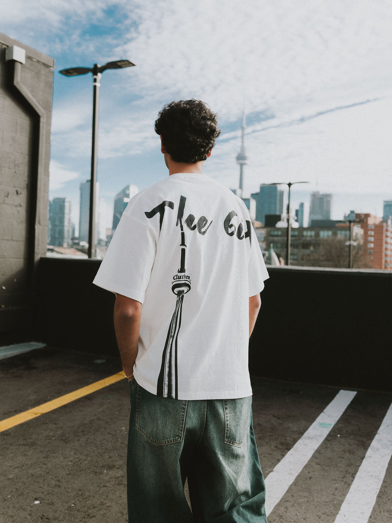 The 6ix Toronto CN Tower T-Shirt White | Cluthes